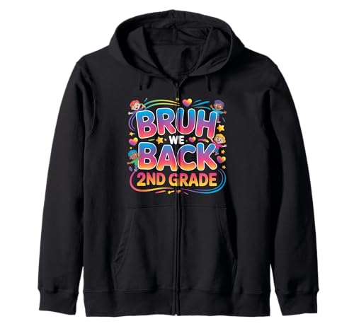 Schulanfang für Schüler der 2. Klasse Bruh We Back Kids Kapuzenjacke von Funny 2nd grade Back to school costume gifts idea