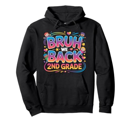 Schulanfang für Schüler der 2. Klasse Bruh We Back Kids Pullover Hoodie von Funny 2nd grade Back to school costume gifts idea