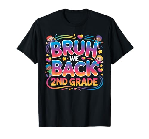 Schulanfang für Schüler der 2. Klasse Bruh We Back Kids T-Shirt von Funny 2nd grade Back to school costume gifts idea
