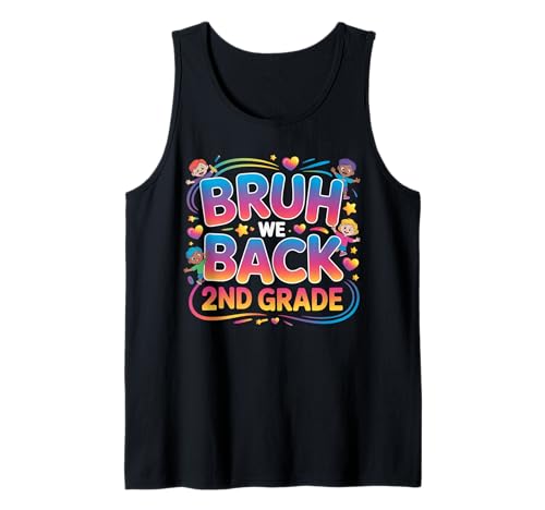 Schulanfang für Schüler der 2. Klasse Bruh We Back Kids Tank Top von Funny 2nd grade Back to school costume gifts idea