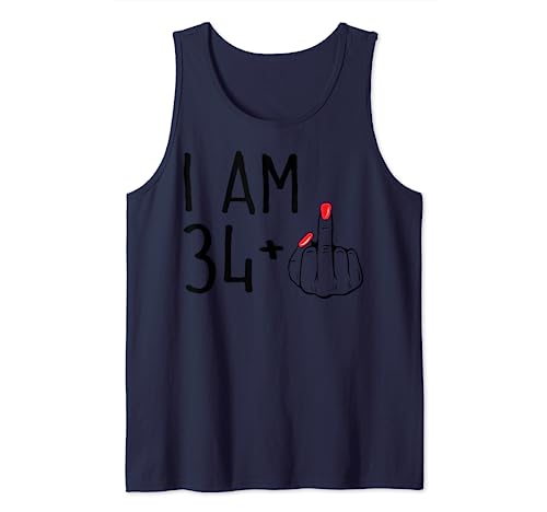 I Am 34 Plus 1 Mittelfinger Lustiges T-Shirt zum 35. Geburtstag für Damen Tank Top I Am 34 Plus 1 Mittelfinger Lustiges T-Shirt zum 35. Geburtstag für Damen Tank Top von Funny 35 Birthday Design For Women Tee