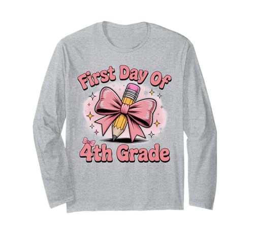 Lustiger Schulanfang 4. Klasse, erster Tag der 4. Klasse Mädchen Langarmshirt Lustiger Schulanfang 4. Klasse, erster Tag der 4. Klasse Mädchen Langarmshirt von Funny 4th Grdae Back To School Costume Gifts