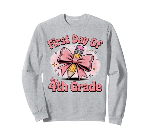 Lustiger Schulanfang 4. Klasse, erster Tag der 4. Klasse Mädchen Sweatshirt von Funny 4th Grdae Back To School Costume Gifts