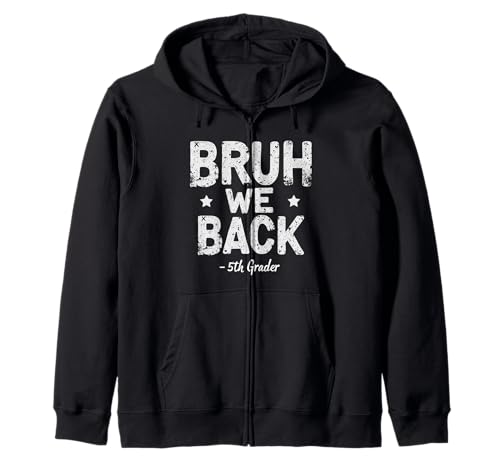 Lustiger Schulanfang der 5. Klasse, Bruh, wir unterstützen Jungs vom ersten Tag Kapuzenjacke Lustiger Schulanfang der 5. Klasse, Bruh, wir unterstützen Jungs vom ersten Tag Kapuzenjacke von Funny 5th Grade Back to School Costume Gifts Idea