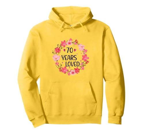 Floral 70 Years Loved Women 70 Years Old cool 70th Birthday Pullover Hoodie von Funny 70 Years Old Gifts for Mom Grandma