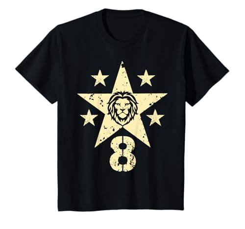 8 Jahre Löwe Geburtstag 8 Jahre alt 8. Geburtstag Junge Mädchen Löwe T-Shirt 8 Jahre Löwe Geburtstag 8 Jahre alt 8. Geburtstag Junge Mädchen Löwe T-Shirt von Funny 8 Happy Birthday Party Lion Design