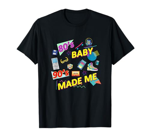 Nostalgie Retro Vintage 1980er 80er Jahre Baby 1990er 90er Jahre Made Me T-Shirt Nostalgie Retro Vintage 1980er 80er Jahre Baby 1990er 90er Jahre Made Me T-Shirt von Funny 80's made me 90's raised me classic tee