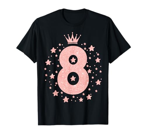 8 rosa Krone 8 Jahre alt Happy 8th Birthday Mädchen Kinder T-Shirt 8 rosa Krone 8 Jahre alt Happy 8th Birthday Mädchen Kinder T-Shirt von Funny 8th Birthday Gift 8 Years Old Birthday Kid