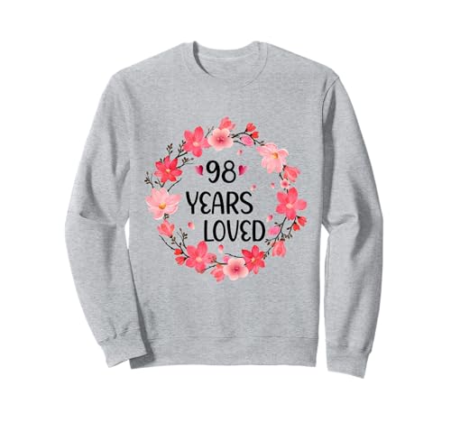 Floral 98 Years Loved Women 98 Years Old cool 98th Birthday Sweatshirt von Funny 98 Years Old Gifts for Mom Grandma