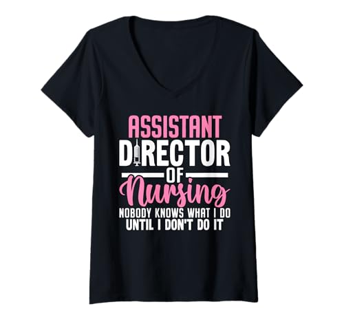 Damen Stellvertretender Direktor der Krankenpflege Funny ADON RN Nurse Medical T-Shirt mit V-Ausschnitt Damen Stellvertretender Direktor der Krankenpflege Funny ADON RN Nurse Medical T-Shirt mit V-Ausschnitt von Funny ADON Tees for Women Men
