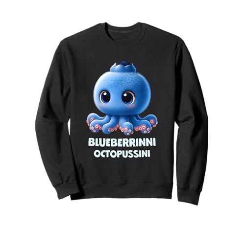 Blueberrinni Octopussini Italian Brainrot Meme Kid Herren Damen Sweatshirt Blueberrinni Octopussini Italian Brainrot Meme Kid Herren Damen Sweatshirt von Funny AI Generated Animals Meme Italian Brainrot