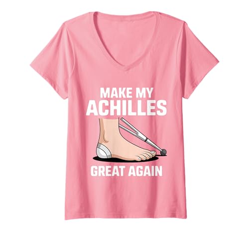 Damen Make My Achilles Great Again Lustige Achillesoperation Erholung T-Shirt mit V-Ausschnitt Damen Make My Achilles Great Again Lustige Achillesoperation Erholung T-Shirt mit V-Ausschnitt von Funny Achilles Recovery Gifts For Humor Lovers
