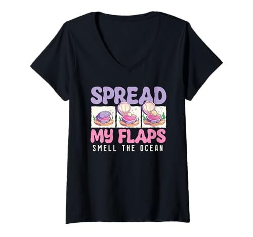 Damen Lustiger peinlicher Humor für Erwachsene, unangemessener vulgärer Witz T-Shirt mit V-Ausschnitt Damen Lustiger peinlicher Humor für Erwachsene, unangemessener vulgärer Witz T-Shirt mit V-Ausschnitt von Funny Adult Humor Meme Open Pearl Shell gifts