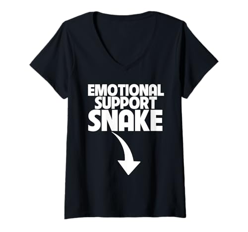 Damen Emotionale Unterstützung Schlange Lustiger Sarkasmus Humor für Erwachsene Sarkastisch T-Shirt mit V-Ausschnitt Damen Emotionale Unterstützung Schlange Lustiger Sarkasmus Humor für Erwachsene Sarkastisch T-Shirt mit V-Ausschnitt von Funny Adult Humor