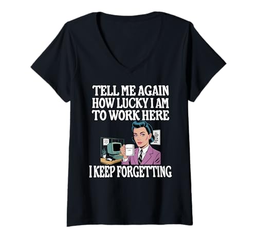 Damen Lustige Büro-Humor-Shirts für einen sarkastischen Erwachsenen-Büro-Humor T-Shirt mit V-Ausschnitt Damen Lustige Büro-Humor-Shirts für einen sarkastischen Erwachsenen-Büro-Humor T-Shirt mit V-Ausschnitt von Funny Adult Office Humor for Sarcastic Men Women
