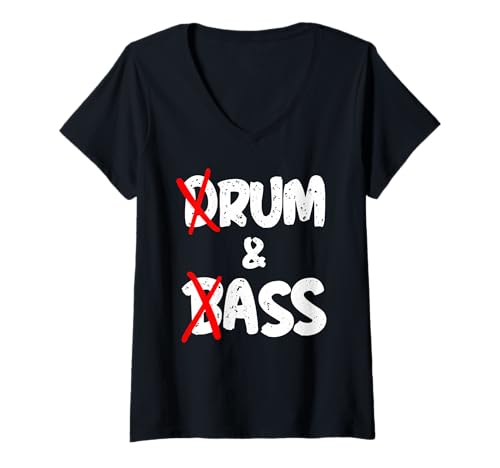 Damen Drum & Bass Lustiger Rum und Arsch T-Shirt mit V-Ausschnitt Damen Drum & Bass Lustiger Rum und Arsch T-Shirt mit V-Ausschnitt von Funny Adult humor for DnB Dance Music gift