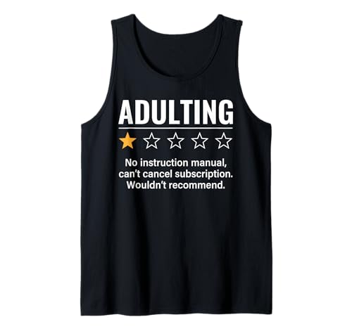 Herren Lustiger Erwachsenen-EIN-Stern-Bewertung sarkastischer Spruch Witz Humor Tank Top Herren Lustiger Erwachsenen-EIN-Stern-Bewertung sarkastischer Spruch Witz Humor Tank Top von Funny Adulting and Sarcastic Saying Designs