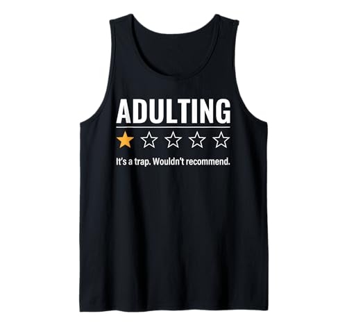 Herren Lustiger Erwachsener One-Star Bewertung Meme sarkastischer Spruch Humor Tank Top Herren Lustiger Erwachsener One-Star Bewertung Meme sarkastischer Spruch Humor Tank Top von Funny Adulting and Sarcastic Saying Designs