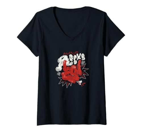 Damen Afterlife Rocks - Lustiger dunkler Humor Halloween T-Shirt mit V-Ausschnitt Damen Afterlife Rocks - Lustiger dunkler Humor Halloween T-Shirt mit V-Ausschnitt von Funny Afterlife Vibes Apparel