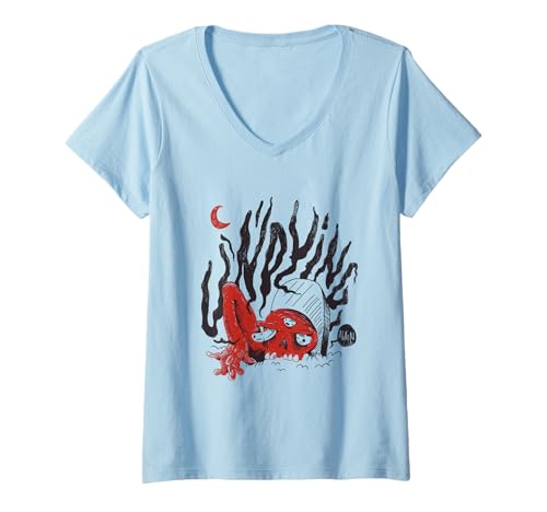 Damen Undying Again - Lustiger dunkler Humor Halloween Zombie T-Shirt mit V-Ausschnitt Damen Undying Again - Lustiger dunkler Humor Halloween Zombie T-Shirt mit V-Ausschnitt von Funny Afterlife Vibes Apparel