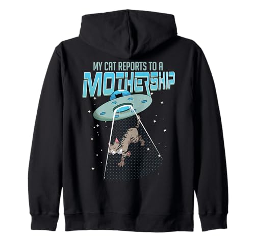 Meine Katze berichtet einem Mutterschiff UFO Alien Männer Frauen Kapuzenjacke Meine Katze berichtet einem Mutterschiff UFO Alien Männer Frauen Kapuzenjacke von Funny Alien Abduction Kitty Cat Lover Apparel