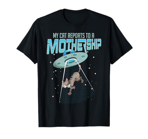 Meine Katze berichtet einem Mutterschiff UFO Alien Männer Frauen T-Shirt Meine Katze berichtet einem Mutterschiff UFO Alien Männer Frauen T-Shirt von Funny Alien Abduction Kitty Cat Lover Apparel