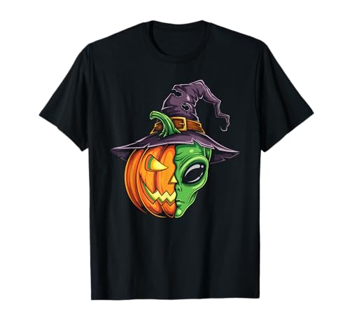 Alien Pumpkin Jack O Laterne Halloween Kinder Herren Damen T-Shirt von Funny Alien Lovers Halloween Pumpkin Outfits