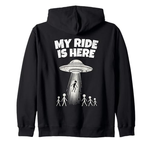 Alien UFO My Ride is Here Funny Flying Saucer Men Women Kids Kapuzenjacke Alien UFO My Ride is Here Funny Flying Saucer Men Women Kids Kapuzenjacke von Funny Alien UFO Vintage Graphic Tees