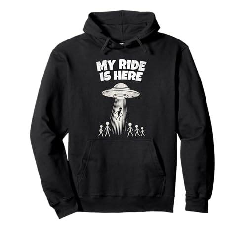 Alien UFO My Ride is Here Funny Flying Saucer Men Women Kids Pullover Hoodie Alien UFO My Ride is Here Funny Flying Saucer Men Women Kids Pullover Hoodie von Funny Alien UFO Vintage Graphic Tees