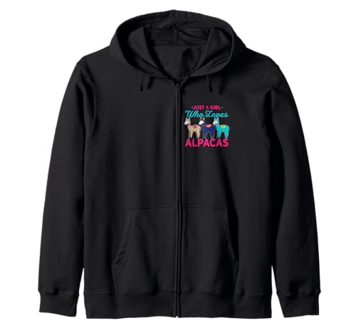 Nur EIN Mädchen, das Alpakas liebt Kapuzenjacke Nur EIN Mädchen, das Alpakas liebt Kapuzenjacke von Funny Alpaca Quotes For Llama Lovers