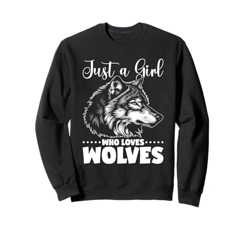 Nur ein Mädchen, das Wölfe liebt, Wolf, Heulen, Wildtiere Sweatshirt Nur ein Mädchen, das Wölfe liebt, Wolf, Heulen, Wildtiere Sweatshirt von Funny Alpha Wild Wolf
