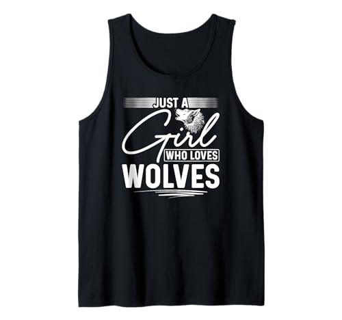 Nur ein Mädchen, das Wölfe liebt, Wolf, Heulen, Wildtiere Tank Top von Funny Alpha Wild Wolf