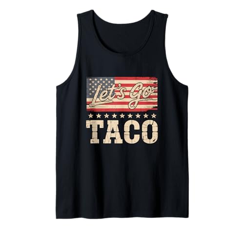 Let's Go Taco US Flag For Men and Women Tank Top von Funny American Flag Lets go Taco Tee´s