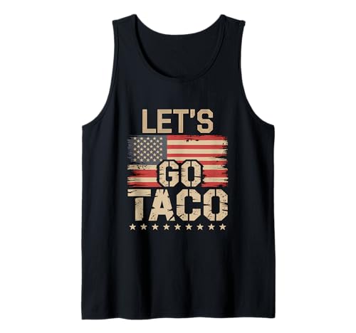 Let's Go Taco US Flag For Men and Women Tank Top von Funny American Flag Lets go Taco Tee´s
