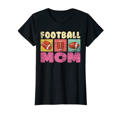 Damen Fußball Mom Mother American Football T-Shirt Damen Fußball Mom Mother American Football T-Shirt von Funny American Football Mom Footballer Mother Gift