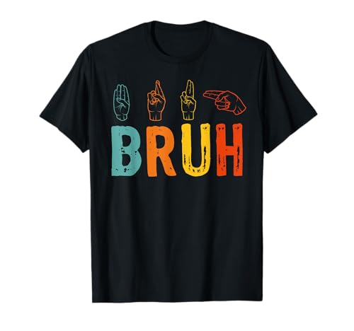 Bruh ASL Lustige Gebärdensprache Deaf and Hard of Hearing Kids T-Shirt Bruh ASL Lustige Gebärdensprache Deaf and Hard of Hearing Kids T-Shirt von Funny American Sign Language Fingerspelling Saying