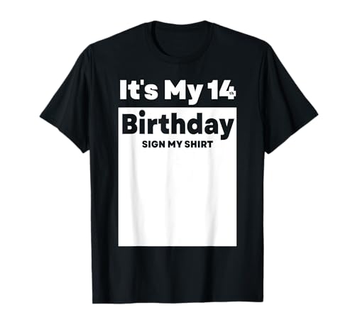 It's My 14th Birthday Schild My Shirt 14 Years Boys Girls T-Shirt It's My 14th Birthday Schild My Shirt 14 Years Boys Girls T-Shirt von Funny And Cool Bday Teen Birthday Party Designs