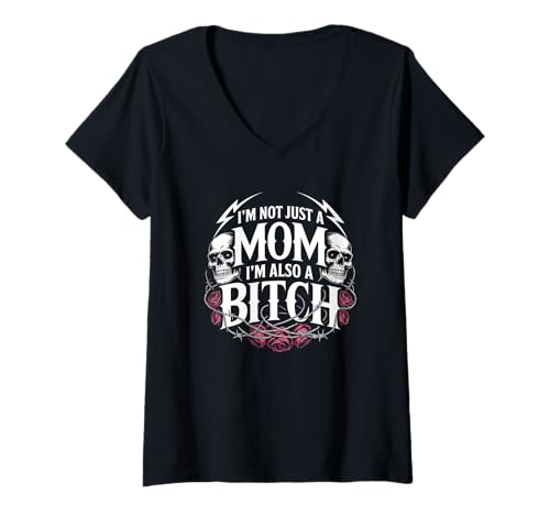Damen Ich Bin Nicht nur eine Mutter, ich Bin auch eine Hündin T-Shirt mit V-Ausschnitt Damen Ich Bin Nicht nur eine Mutter, ich Bin auch eine Hündin T-Shirt mit V-Ausschnitt von Funny And Sarcastic Apparel