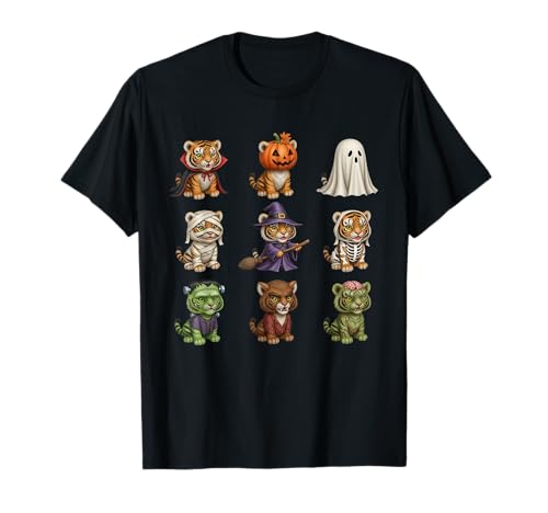 Niedlicher gruseliger Tiger, Halloween-Party, Herren, Damen, Kinder T-Shirt Niedlicher gruseliger Tiger, Halloween-Party, Herren, Damen, Kinder T-Shirt von Funny Animal Matching Halloween Tiger Lover