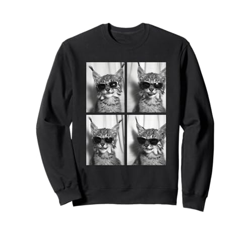 Baby Bobcat mit Sonnenbrille Katze Tier Kätzchen Photo Booth Sweatshirt von Funny Animal Photography Clothing Co.