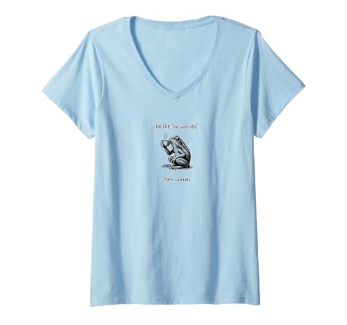 Damen I Be Like No Worries, Lustiger Spruch, Sarkastisch, Lustiges Tier T-Shirt mit V-Ausschnitt Damen I Be Like No Worries, Lustiger Spruch, Sarkastisch, Lustiges Tier T-Shirt mit V-Ausschnitt von Funny Animal Quotes and Sayings