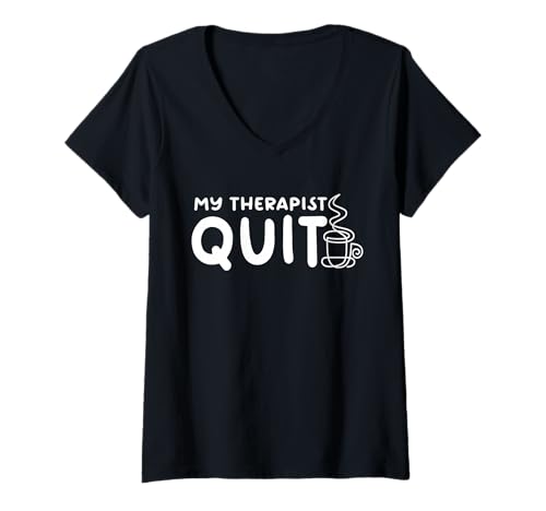 Damen Genz Z Lustiger dunkler Humor T-Shirt mit V-Ausschnitt Damen Genz Z Lustiger dunkler Humor T-Shirt mit V-Ausschnitt von Funny Anti Work Anti Hustle