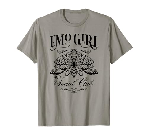 Emo Girl Social Club Todesmotte T-Shirt Emo Girl Social Club Todesmotte T-Shirt von Funny Antisocial Emo Girl Death Moth