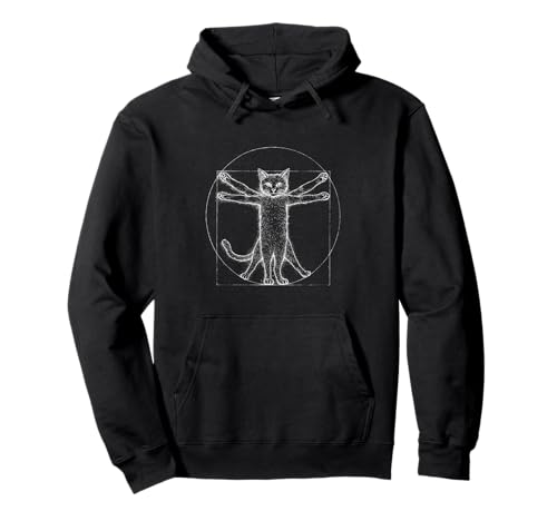 Lustige Katze Vitruvian Man Pullover Hoodie Lustige Katze Vitruvian Man Pullover Hoodie von Funny Apparel
