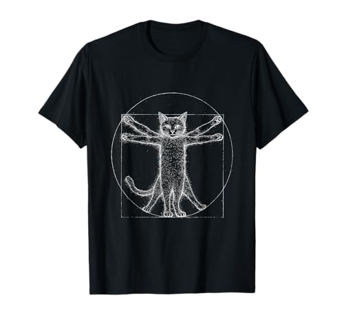 Lustige Katze Vitruvian Man T-Shirt Lustige Katze Vitruvian Man T-Shirt von Funny Apparel