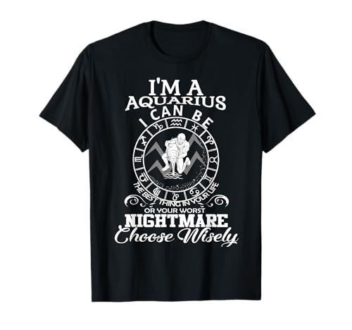 Wassermann Sternzeichen Damen Herren Horoskop Geburtstag Kostüm T-Shirt Wassermann Sternzeichen Damen Herren Horoskop Geburtstag Kostüm T-Shirt von Funny Aquarius Zodiac Sign Gift Birthday Tees