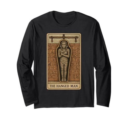 Ägypten Mummy The Hanged Man Ägyptische Tarotkarte Langarmshirt Ägypten Mummy The Hanged Man Ägyptische Tarotkarte Langarmshirt von Funny Arcana Egyptian Mythology Hieroglyphics