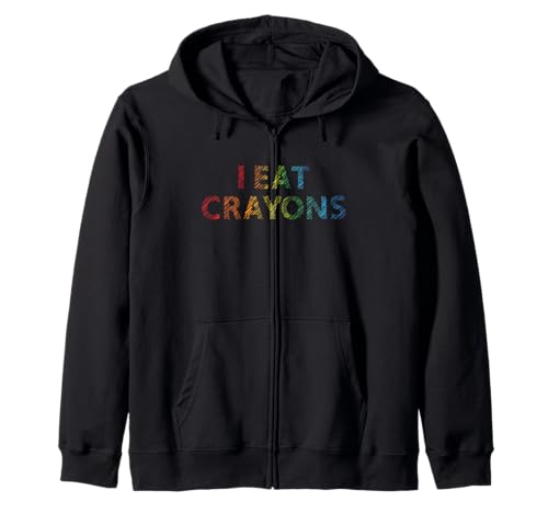 I Eat Crayons Lustige Kinder Kunstprojekte Ausmalen Kapuzenjacke I Eat Crayons Lustige Kinder Kunstprojekte Ausmalen Kapuzenjacke von Funny Art Kids Coloring Drawing I Eat Crayons