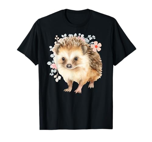 Igel Retro Art Tees Cute Igel Kinder Igel T-Shirts T-Shirt von Funny Artistic Hedgehog Retro Art Hedgehog Lovers