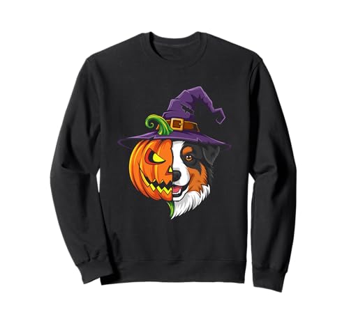 Australischer Schäferhund Kürbis Halloween Kinder Herren Damen Sweatshirt Australischer Schäferhund Kürbis Halloween Kinder Herren Damen Sweatshirt von Funny Australian Shepherd Lovers Halloween Pumpkin